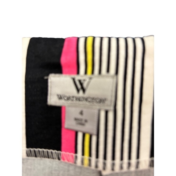 Worthington Women Skirt Size 4 Orange Stretch Midi Back Zip A-Line - Picture 4 of 4